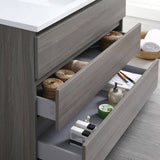 Fresca FVN9348MGO Lazzaro 48" Gray Wood Free Standing Modern Bathroom Vanity with Medicine Cabinet