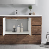 Fresca FVN9360RW-S Lazzaro 60" Rosewood Free Standing Single Sink Modern Bathroom Vanity with Medicine Cabinet
