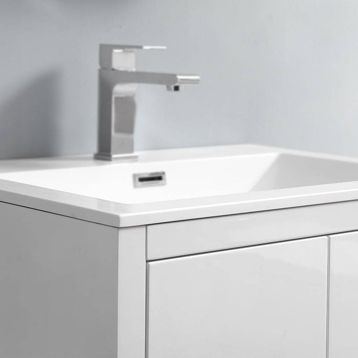 Fresca FVN9424WH Imperia 24" Glossy White Free Standing Modern Bathroom Vanity with Medicine Cabinet