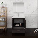 Fresca FVN9430DGO Imperia 30" Dark Gray Oak Free Standing Modern Bathroom Vanity with Medicine Cabinet