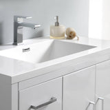 Fresca FVN9436WH-L Imperia 36" Glossy White Free Standing Modern Bathroom Vanity with Medicine Cabinet- Left Version
