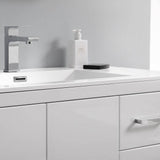 Fresca FVN9436WH-L Imperia 36" Glossy White Free Standing Modern Bathroom Vanity with Medicine Cabinet- Left Version