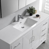 Fresca FVN9460WH-S Imperia 60" Glossy White Free Standing Single Sink Modern Bathroom Vanity with Medicine Cabinet