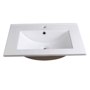 Fresca FVS6224WH Torino 24" White Integrated Sink with Countertop