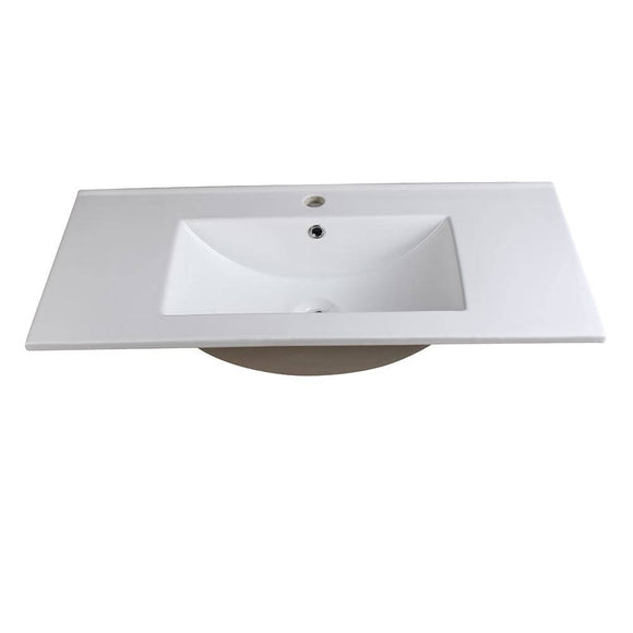 Fresca FVS6236WH Torino 36" White Integrated Sink / Countertop
