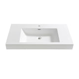 Fresca FVS8005WH Valencia 40" White Integrated Sink with Countertop