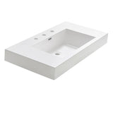 Fresca FVS8090WH Vista 36" White Integrated Sink / Countertop
