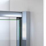 DreamLine D2226030XXC0004 Flex 30"D x 60"W x 78 3/4"H Pivot Shower Door, Base, and White Wall Kit in Brushed Nickel