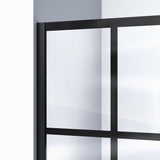 DreamLine SHDR-3234721-87 French Linea Rhone 34"W x 72"H Single Panel Frameless Shower Door, Open Entry Design in Satin Black