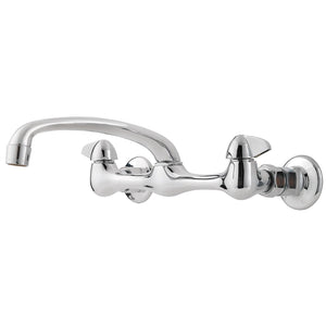 Pfister G127-1000 Pfirst Double Handle Wall-Mount Kitchen Faucet in Polished Chrome