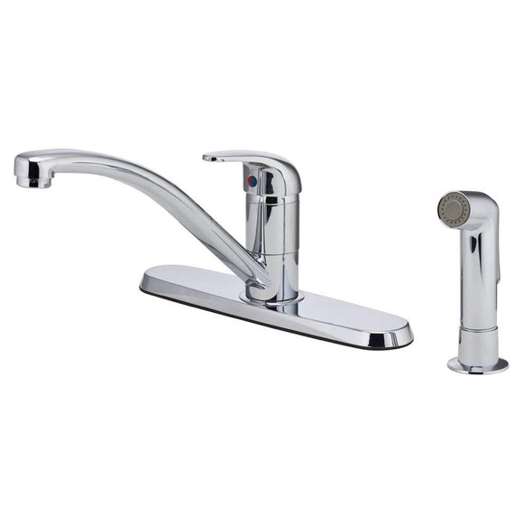 Pfister G134-7000 Pfirst Kitchen Faucet with Side Spray, Polished Chrome