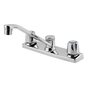 Pfister G135-1000 Pfirst Series Double Handle Kitchen Faucet in Polished Chrome