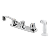 Pfister G135-4000 Pfirst Kitchen Faucet with White Side Spray in Polished Chrome