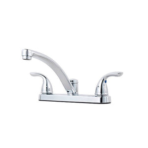 Pfister G135-7000 Pfirst Series Double Handle Kitchen Faucet in Polished Chrome
