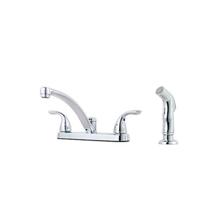 Pfister G135-8000 Pfirst Kitchen Faucet with Side Spray in Polished Chrome
