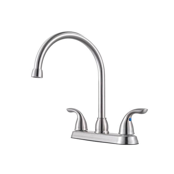 Pfister G136-200S Pfirst Series Double Handle Kitchen Faucet in Stainless Steel