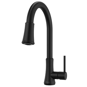 Pfister G529-PF2B Pfirst Series Transitional Single-Handle Pull-Down Sprayer Kitchen Faucet in Matte Black