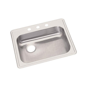 Elkay GE12522MR2 Dayton Stainless Steel 25" x 22" x 5-3/8", Single Bowl Top Mount Kitchen Sink