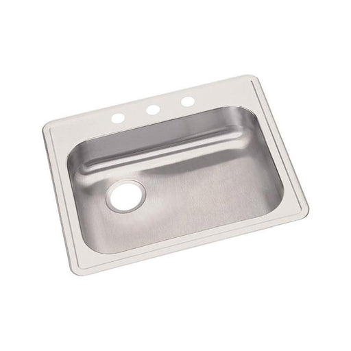 Elkay GE12522MR2 Dayton Stainless Steel 25" x 22" x 5-3/8", Single Bowl Top Mount Kitchen Sink