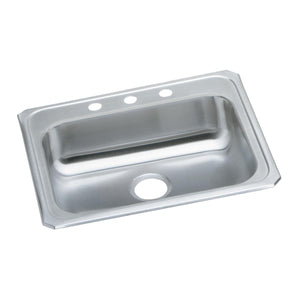 Elkay GECR25213 Celebrity Stainless Steel 25" x 21-1/4" x 5-3/8", 1-Bowl Top Mount Kitchen Sink