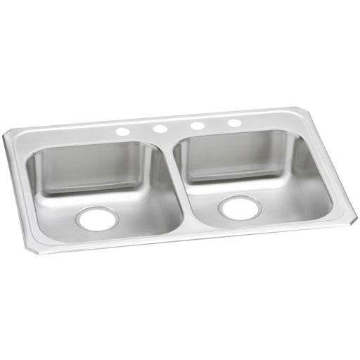 Elkay GECR33213 Celebrity Stainless Steel 33" x 21-1/4" x 5-3/8", 2-Bowl Top Mount Kitchen Sink