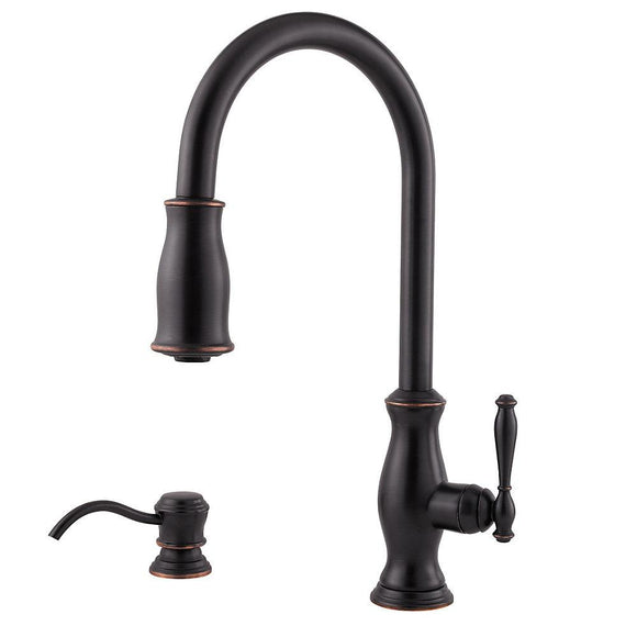 Pfister GT529-TMY Hanover Kitchen Faucet with Soap Dispenser in Tuscan Bronze