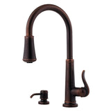 Pfister GT529-YPU Ashfield Kitchen Faucet with Soap Dispenser in Rustic Bronze