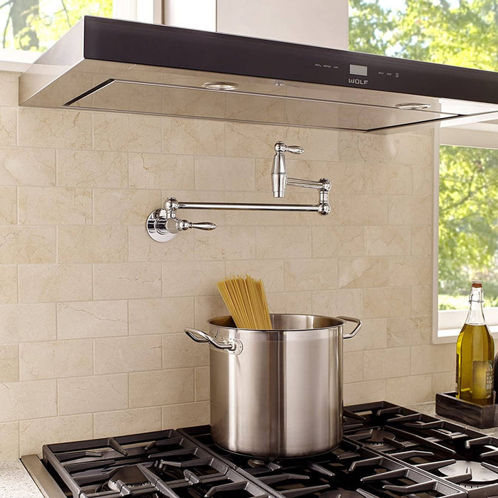 Pfister GT533-TDD Port Haven Pot Filler Faucet in Polished Nickel, Wall-Mount