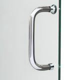 DreamLine DL-6973R-22-01F Infinity-Z 36"D x 60"W x 74 3/4"H Frosted Sliding Shower Door in Chrome and Right Drain Biscuit Base