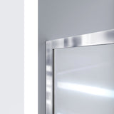 DreamLine DL-6117R-01FR Infinity-Z 32"D x 60"W x 76 3/4"H Frosted Sliding Shower Door in Chrome, Right Drain Base and Backwalls