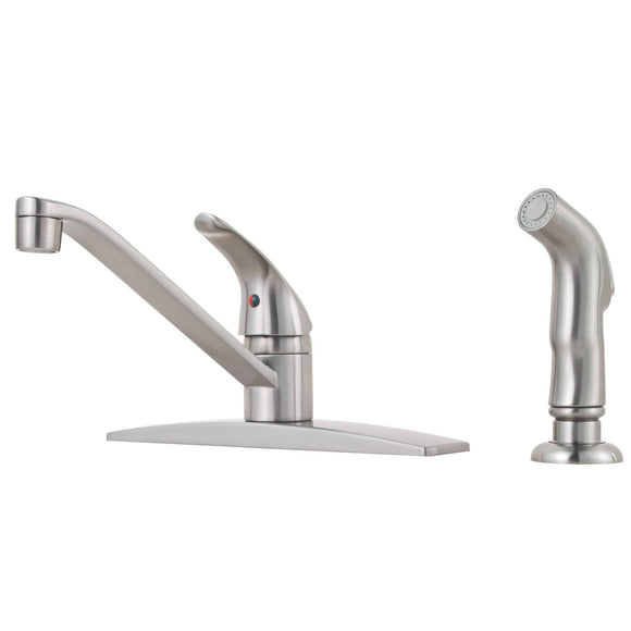 Pfister J134-444S Pfirst Kitchen Faucet with Side Spray, Stainless Steel