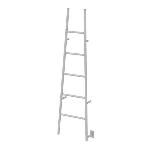 Amba ASW Jeeves Heated 75" Towel Warmer Rack Ladder with 5 Bars, White Finish