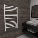Amba Jeeves CCW Towel Warmer with 13 Curved Bars in White