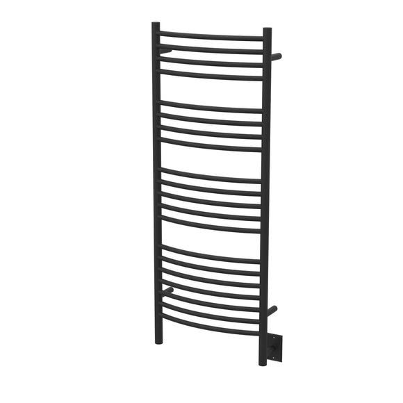Amba Jeeves DCMB Curved Towel Warmer with 20 Bars, Matte Black Finish