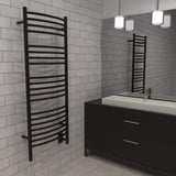 Amba Jeeves DCMB Curved Towel Warmer with 20 Bars, Matte Black Finish