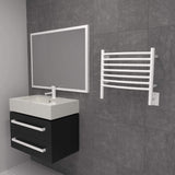 Amba Jeeves HCW Curved Towel Warmer with 7 Bars in White