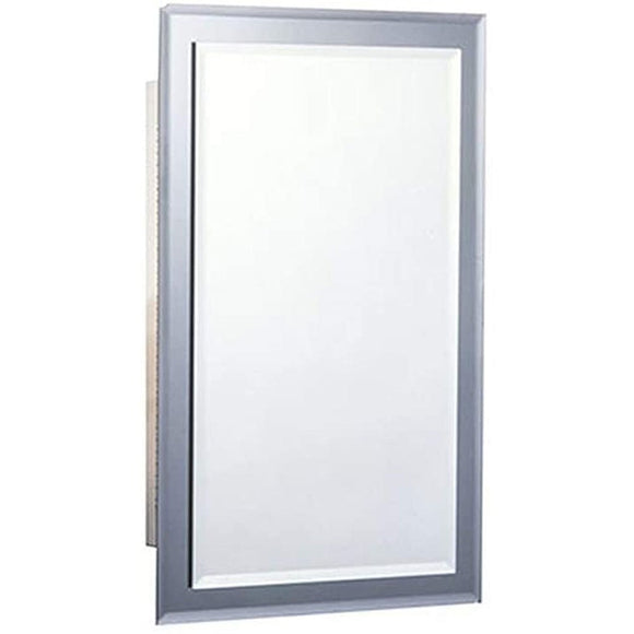 Jensen 1450BC 16 x 26" Recess Mount Metal Medicine Cabinet with Mirror and 2 Shelves