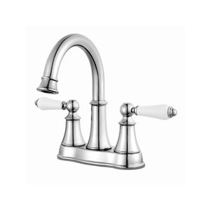 Pfister LF-048-COPC Courant 4" Bathroom Faucet in Polished Chrome and White