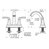 Pfister LF-048-LRGS Ladera 4" Bathroom Faucet, Spot Defense Brushed Nickel