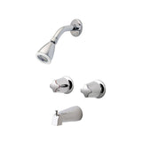 Pfister LG03-6110 Tub and Shower Faucet with Metal Knob Handles in Polished Chrome