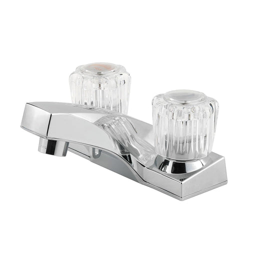 Pfister LG143-5002 Pfirst 4" Bathroom Faucet, Acrylic Handles in Polished Chrome