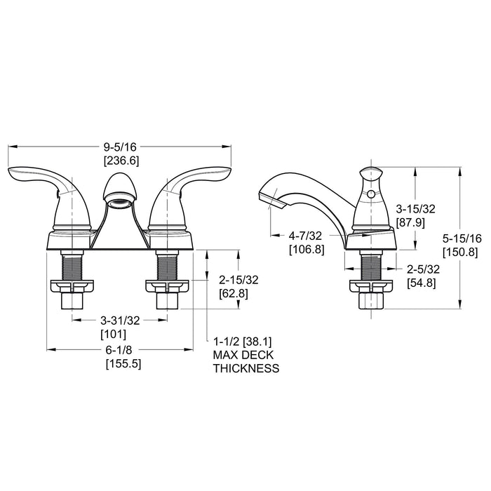 Pfister LG143-6100 Pfirst 2-Handle 4" Centerset Bathroom Faucet, Polished Chrome