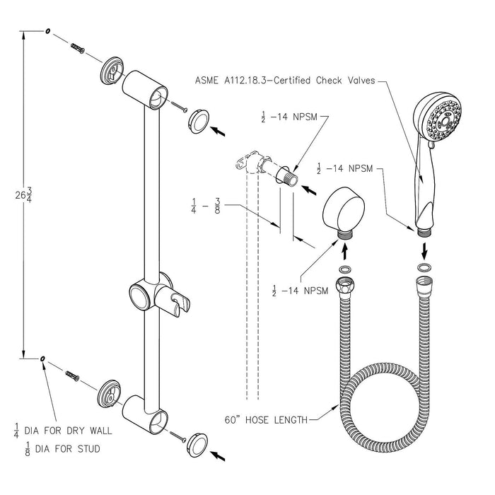 Pfister LG16-200K 3-Function Handheld Shower in Brushed Nickel