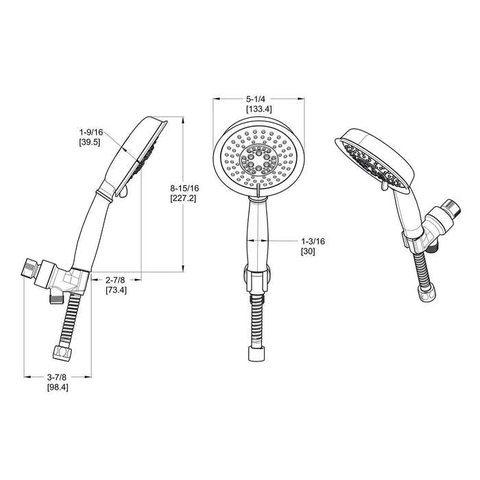 Pfister LG16-CB0K Avalon Handshower with Cradle 1.8 GPM Brushed Nickel
