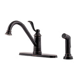 Pfister LG34-4PY0 Portland Kitchen Faucet with Side Spray in Tuscan Bronze