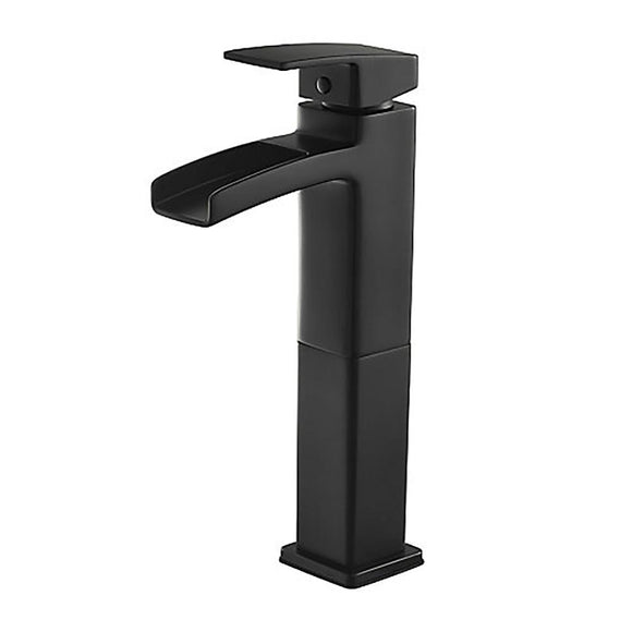 Pfister LG40-DF0B Kenzo Single Control Vessel Bathroom Faucet, Black