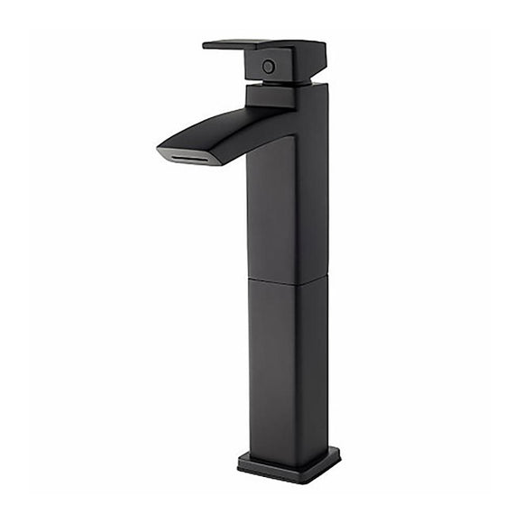 Pfister LG40-DF1B Kenzo Single Control Vessel Bathroom Faucet in Matte Black
