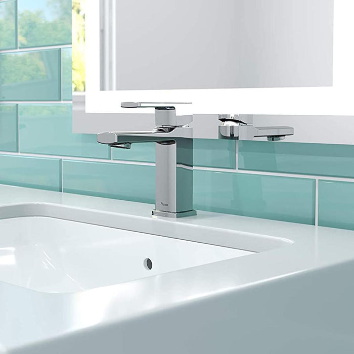 Pfister LG42-DAPC Deckard Single Control 4" Centerset Bathroom Faucet with Push & Seal, Polished Chrome