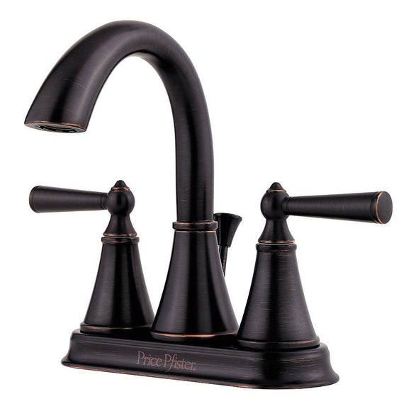 Pfister LG48-GL0Y Saxton Double Handle 4" Centerset Bathroom Faucet in Tuscan Bronze