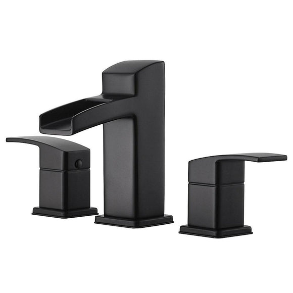 Pfister LG49-DF0B Kenzo Double Handle 8" Widespread Bathroom Faucet in Matte Black
